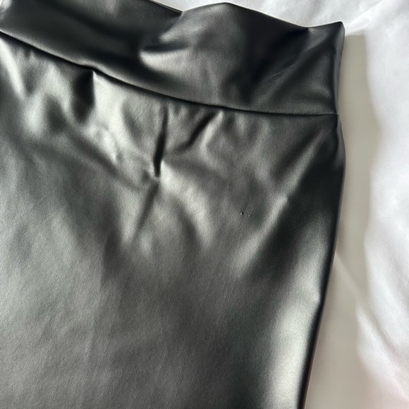 Black High Waist Faux Leather Mini Skirt - Picture 10 of 10
